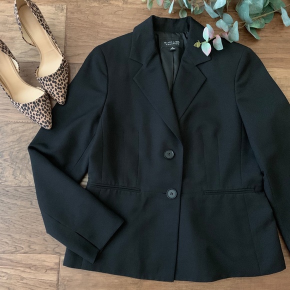 Evan Picone Jackets & Blazers - Black Label by Evan Picone Black Business Suit Jacket Career Office Blazer